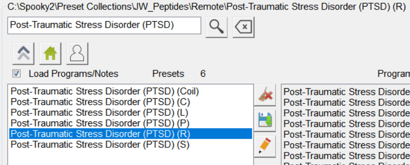 Preset JW_Peptide di Spooky2
