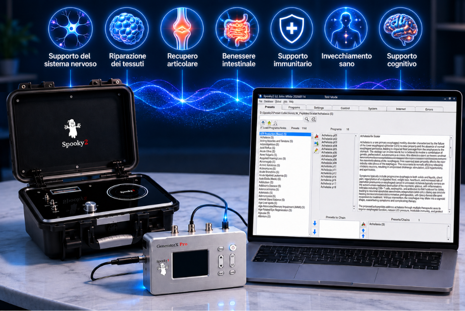 Programmi dedicati ai peptidi con Spooky2 Scalar